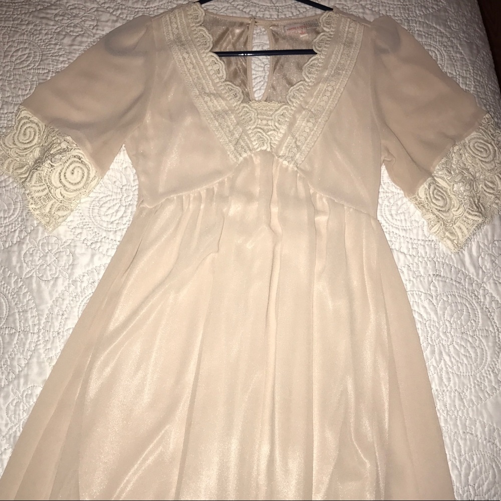 Cream and lace dress